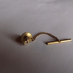 Vintage Men's Gold Initial "S" Tie Tack